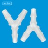 PATIKIL 2/7" Plastic Hose Barb Fitting, 4 Pack Y Shaped
