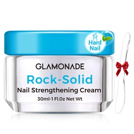 Glamonade Hard Nail Strengthening Cream: Nail strengthener and Cuticle Treatment To Repair Damaged Thin Nails and Dry Cracked Skin&Grow Nails, Plant-Based Scent, 1 oz,Essential Nail Care