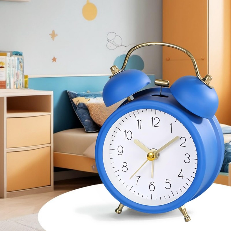 YYDS 大音量 うるさい 爆音 目覚まし時計 アナログ 置き時計 おしゃれ 振動 目覚まし