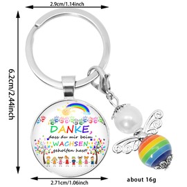 boocooberg Thank You Gifts Key Pendant Farewell Gift Teacher Gifts for Teacher Key Pendant Teacher Gift Thank You Gift Leaving Gift Graduation Gift, White