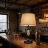 cattino Farmhouse Table Lamps with USB Ports, Industrial Bedside Lamps