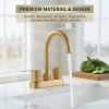 Bathroom Washbasin Faucet 4-Inch Double Handle Brushed Alloy Deck Mount