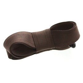 VINGTAINE H-483-BR Twist Ribbon Banana Clip Hair Accessories, Brown