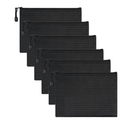 Pack of 6 A5 Document Bags, A5 Document Bag Zip Bag, Waterproof Oxford Zip Pocket, Zip Briefcases, for School, Household, Travel, Stationery, Cosmetics