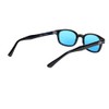 Pacific Coast Original KD's Biker Sunglasses (Black Frame/Turquoise Lens)