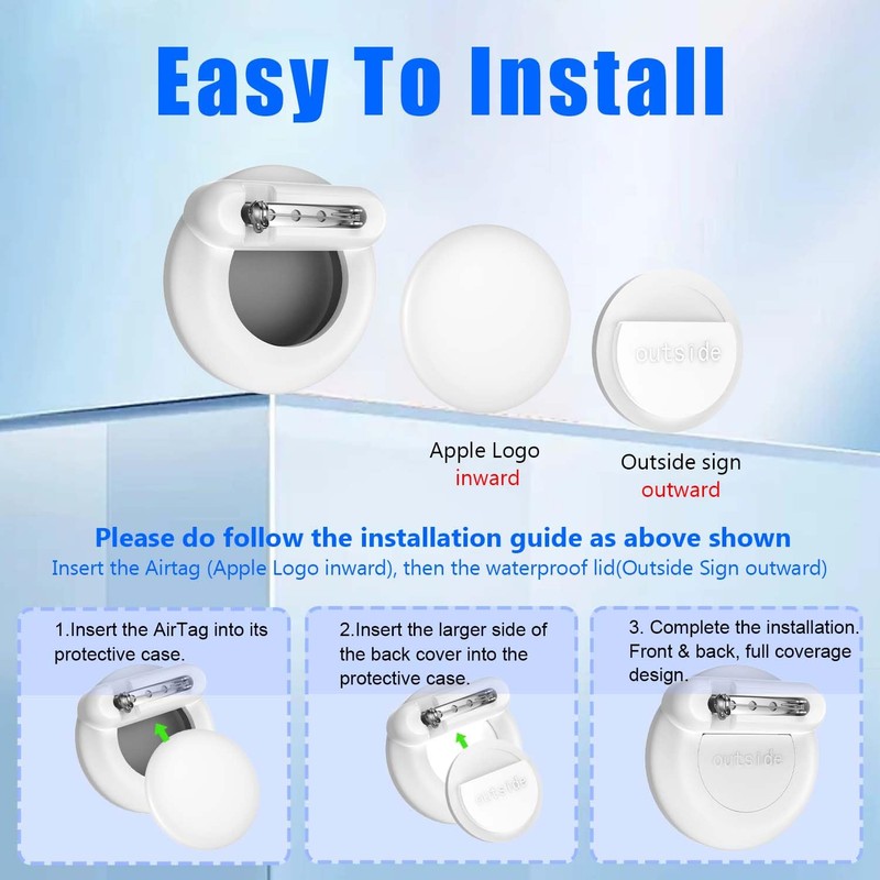 (2 Pack) Compatible with AirTag Holder for Kids, Soft Silicone