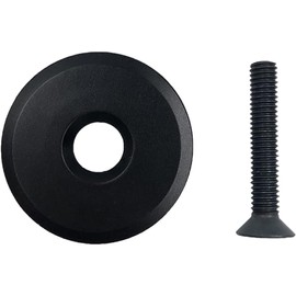 Black Bicycle Front Fork Top Cap, Bicycle Headset Cap and Screw, Bicycle Top Tube Cap, Bicycle Decoration for Road Bike, 28.6mm Handlebars, Headsets and Stems