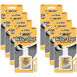 Bic Wite-Out Quick Dry Correction Fluid-0.7 Ounces 8-PACKS (WOFQDP1)