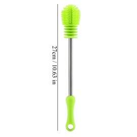 Bottle Brush Anti-Slip Long Handle Bottle Brush Flexible Scrub Brush for Water Bottles(Green)