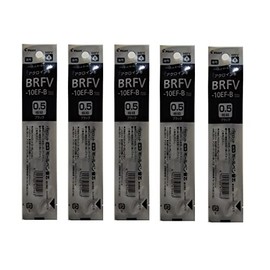 PILOT BRFV-10EF-B Oil Based Ballpoint Pen Refill, 0.5mm, Acro Ink, Extra Fine, Black, Pack of 5