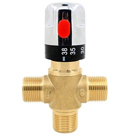 Useful Water Mixer Thermostat Mixing Valve 3-Way Thermal Mixer 3/4 for Solar Water Heater Shower Solar