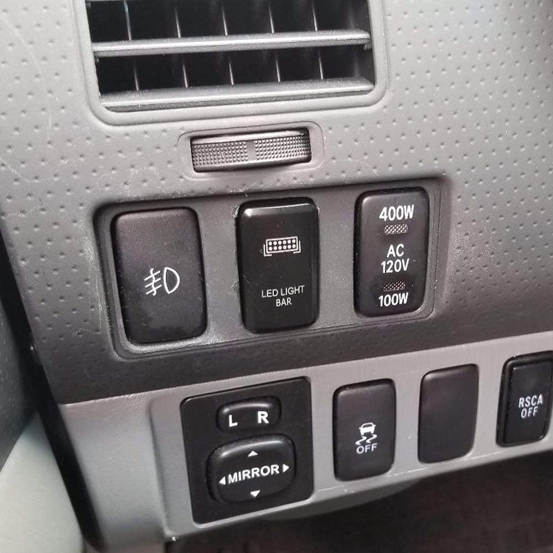 WeiSen LED Light Bar Symbol Push Switch Blue Backlight ON-Off