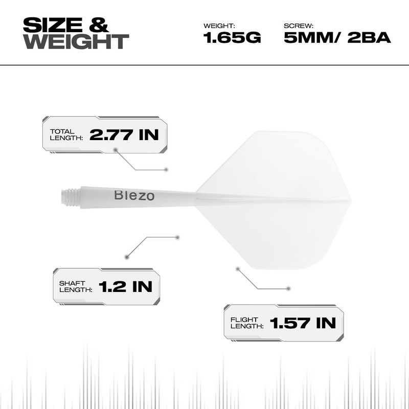 BLEZO Darts Durable Dart Flights | Integrated Dart Flights with