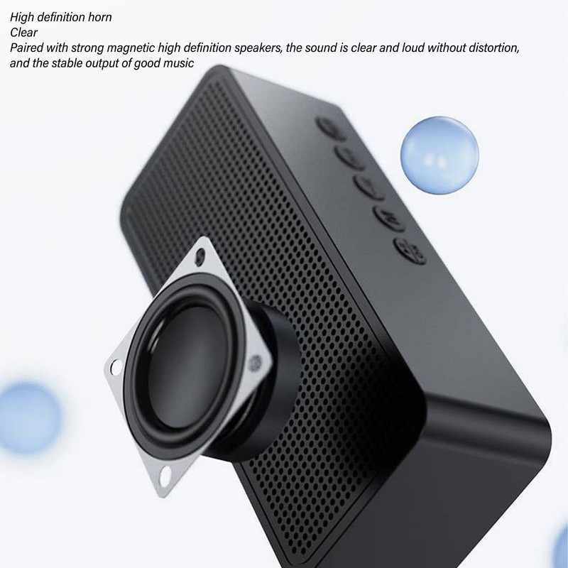 Mirror Alarm Clock Bluetooth Speaker Rechargeable Digital Alarm Clock Bluetooth