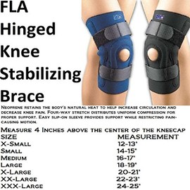 Safe-T-Sport Hinged Knee Brace, Neoprene - XXL