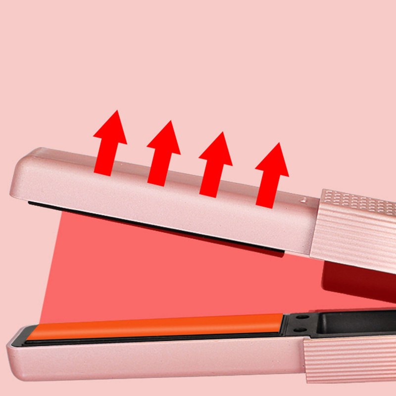Cordless Hair Straightening Curling Flat Iron Quickly Heating Prevent Damage