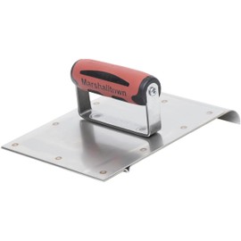 MARSHALLTOWN Stainless Steel Safety Step Hand Edger/Concrete Groover, 6 x 8 Inch Blade, 3/4 Inch Radius, 7/8 Inch Lip, Made in the USA, 4283D-70