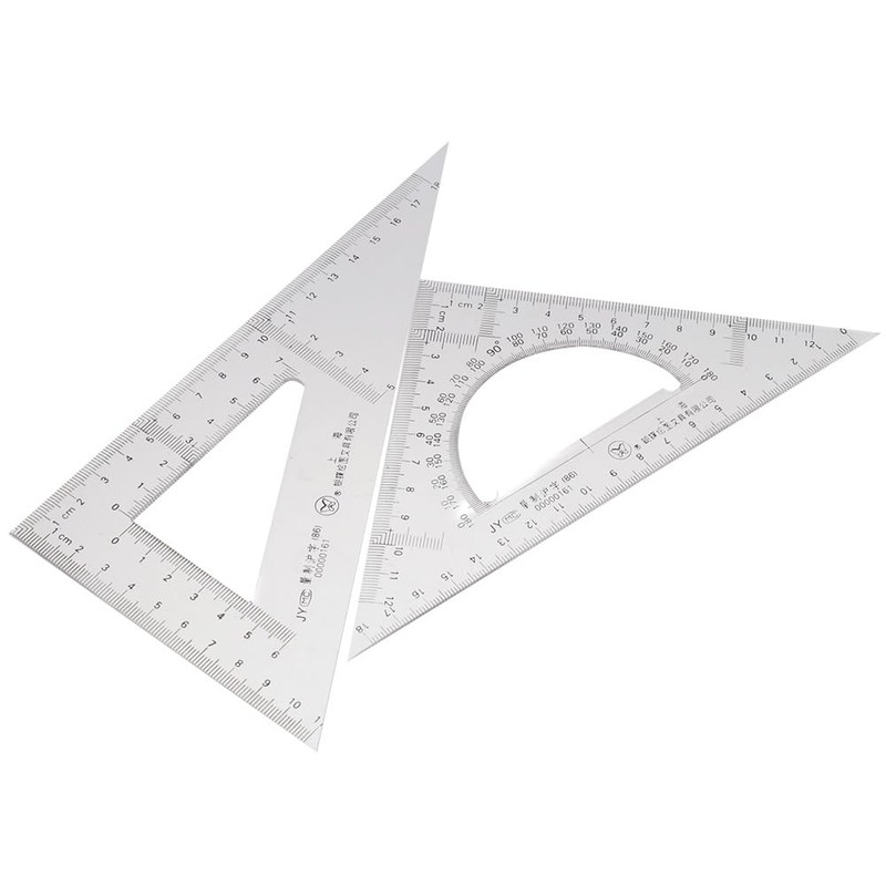 okhobby 2 Pack Triangle Ruler, Acrylic Scale Architectural Drawing Drafting