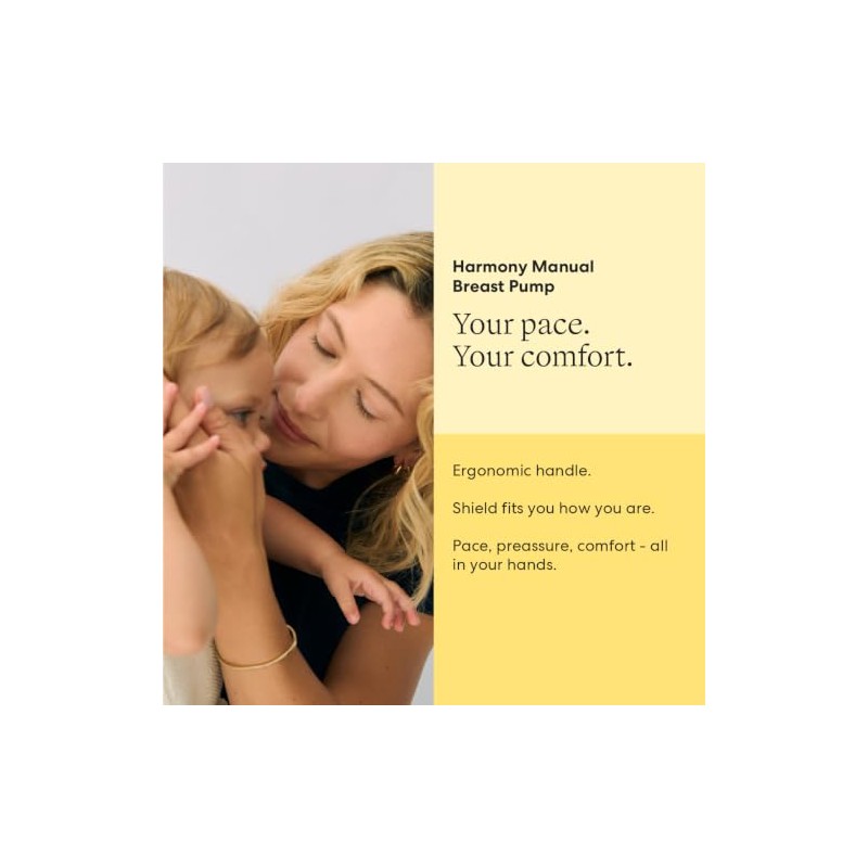 Medela Harmony Manual Breast Pump, On-the-Go, More Milk Output
