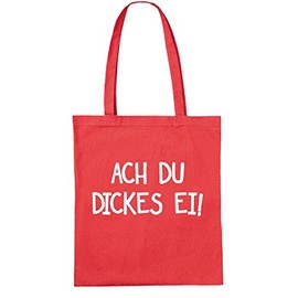 clothinx Shopping bag Easter "Ach du dick Ei" - Red -