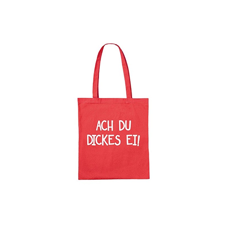 clothinx Shopping bag Easter "Ach du dick Ei" - Red