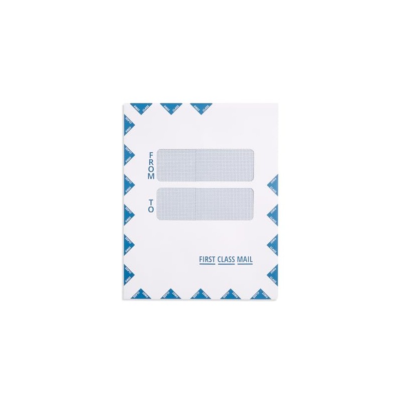 Blue Summit First Class Mail Envelopes 9x12, Large Double Window
