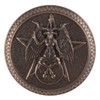 Veronese Pentagram Tin with Deity Baphomet Round Bronzed