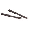 Shires Blenheim Bridle Cheek Pieces with Hook Studs-Havana Full 3/4"