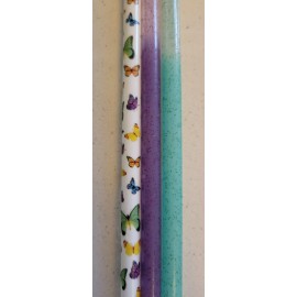 amber.orchid951 3-12" 10mm FAT 40/42oz Color CHANGiNG Aqua PURPLE Glitter Butterfly Straw Set