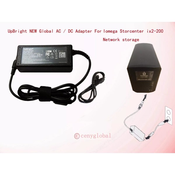 For Iomega 12V AC/DC Adapter For Iomega StorCenter ix2-200 ix2-200d