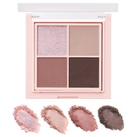 upink Shine On Stage Eye Palette (02 Cafe Tea Time) 0.16 oz (4.5 g), Moist High Tightness, Fluffy Color, Glitter, Shimmer, Mat