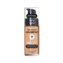 Revlon ColorStay Liquid Foundation Makeup for Combination/Oily Skin SPF 15, Longwear Medium-Full Coverage with Matte Finish, Fresh Beige (250), 1.0 oz