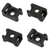 TERF® 100 Pcs Black Screw Mount Cable Tie Bases -