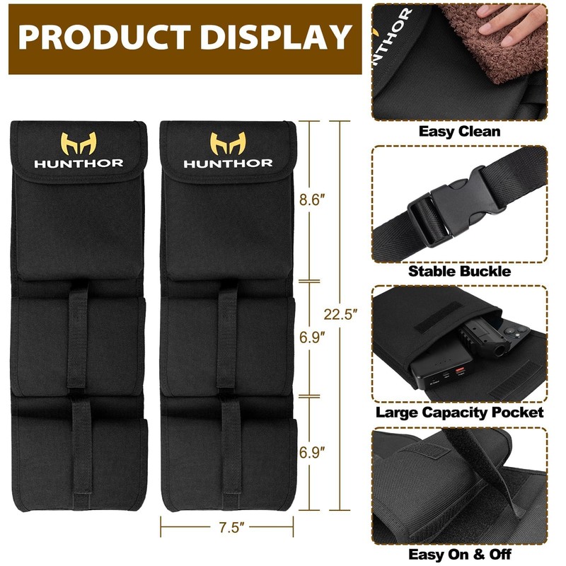 Hunthor Truck Gun Rack (A Pair), 900D Adjustable Seat Back