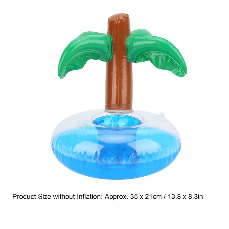 12pcs Coconut Trees Inflatable Pool Drink Holder Beach Party Cup