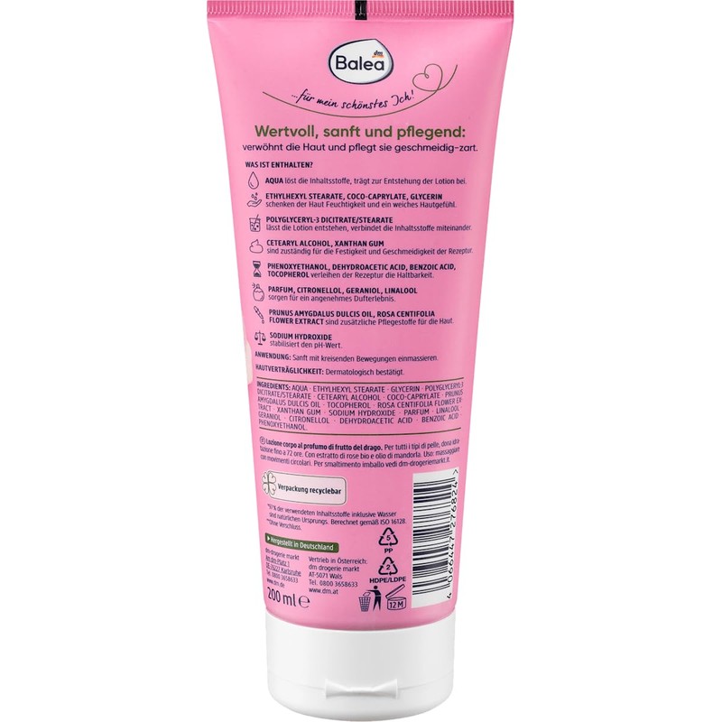 Balea Natural Beauty Set of 2 Skin Care: Body Lotion