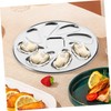 Ciieeo 1 Set Stainless Steel Oyster Storage Plate with Opening
