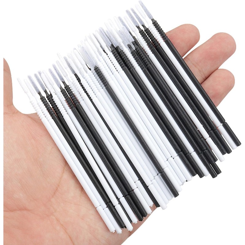 200 varillas de rímel para pestañas, hisopos desechables con microcepillos