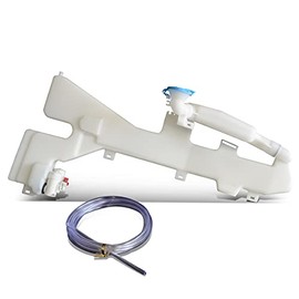 Auto Dynasty HO1288206 Factory Style Car Windshield Washer Reservoir Tank - Reservoir Cap | Filler Tube | Washer Fluid Pump - Compatible with Honda CR-V 02-06, White