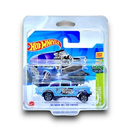 Hot Wheels '55 Chevy Bel Air Gasser (Light Blue) 1/5 HW Gassers - 2023-110/250 (Short Card) - COMES IN A KLAS CAR KEEPER PROTECTIVE COLLECTORS CASE - HKK26