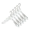 Kostaverite 5 Pack Acrylic Silver Clothes Hangers with Durable 360