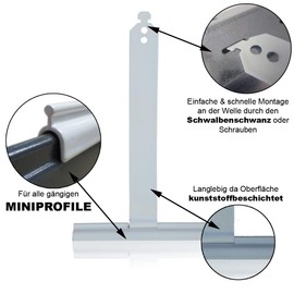 markiso | Roller shutter suspension spring locking spring steel spring roller shutter suspension | mini slats (mini profiles)