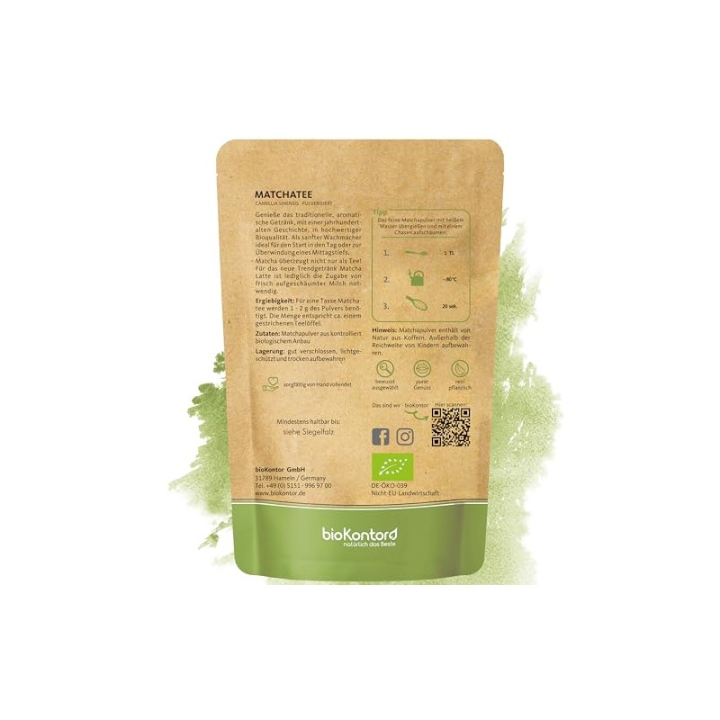 bioKontor - Organic Matcha Powder 200 g - Matcha Tea