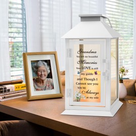 HN HAIINAA Memorial Lantern for Grandmother's Remembrance with LED Candle