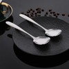 Large Square Head Spoons, 4 Pieces Stainless Steel Serving Spoons