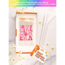 NewEleven Gifts For Girl Mom - Gift For A Mom Of Girls, Pregnant Moms, Expecting Moms, Mama, Mother To Be, Mommy To Be, First Time Mommy - 16 Oz Coffee Glass