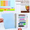 Hardcover Spiral Notebook 8"x10" Journal Notebook with Tabs and Removable