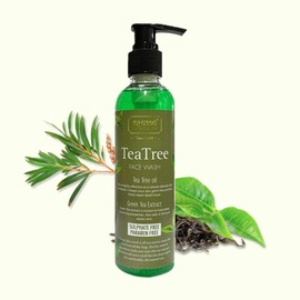 Nyassa Tea Tree face wash Fortified with Tea tree essential oil and green tea extract. Natural product. No Parabens,Pthalates,Sulphates,Silicons.Vegan.Cruelty Free (200ml)