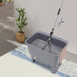 PANEKOLO Portable Floor Mop Sink, Large Capacity Mop Bucket, Freestanding Utility Mop Sink Large Capacity Mop Buckets for Laundry Room, Kitchen, Bathroom