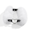 Bethynas Punk Hollow Heart Fluffy Choker Gothic Soft Fuzzy Collar